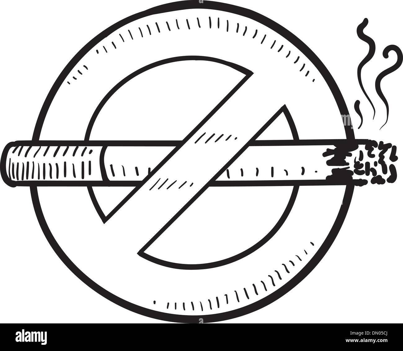 Kein Rauchen Zeichen Vektor Stock Vektor
