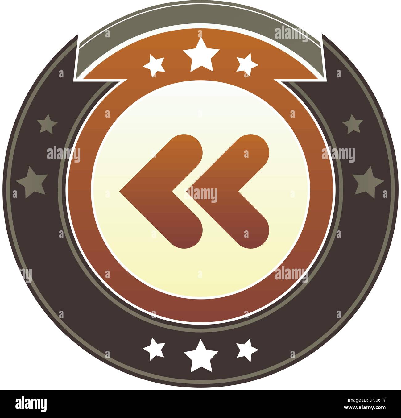 Schaltfläche "Zurückspulen Media Player imperial" Stock Vektor