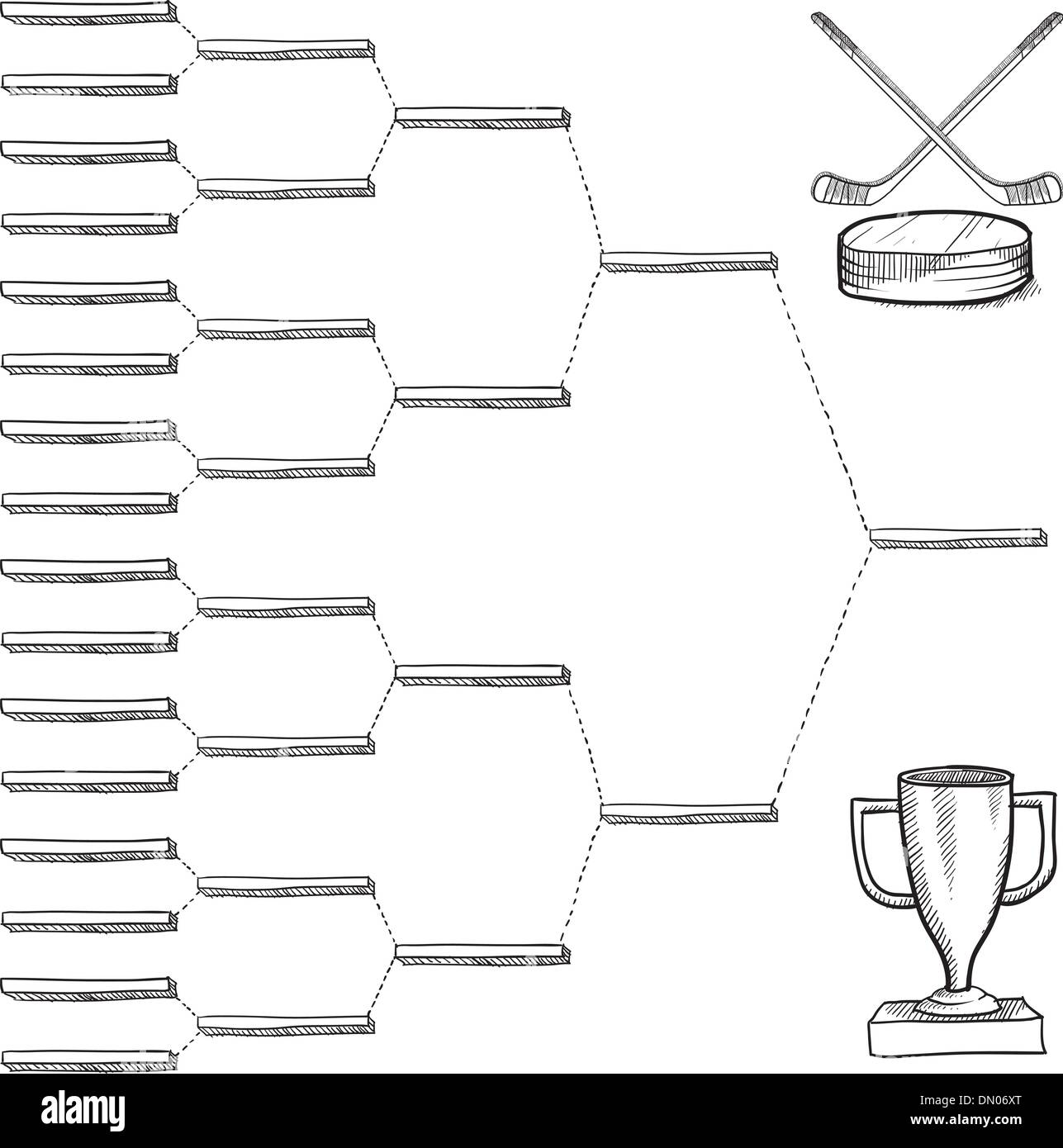 Eishockey-Playoff-Skizze Stock Vektor