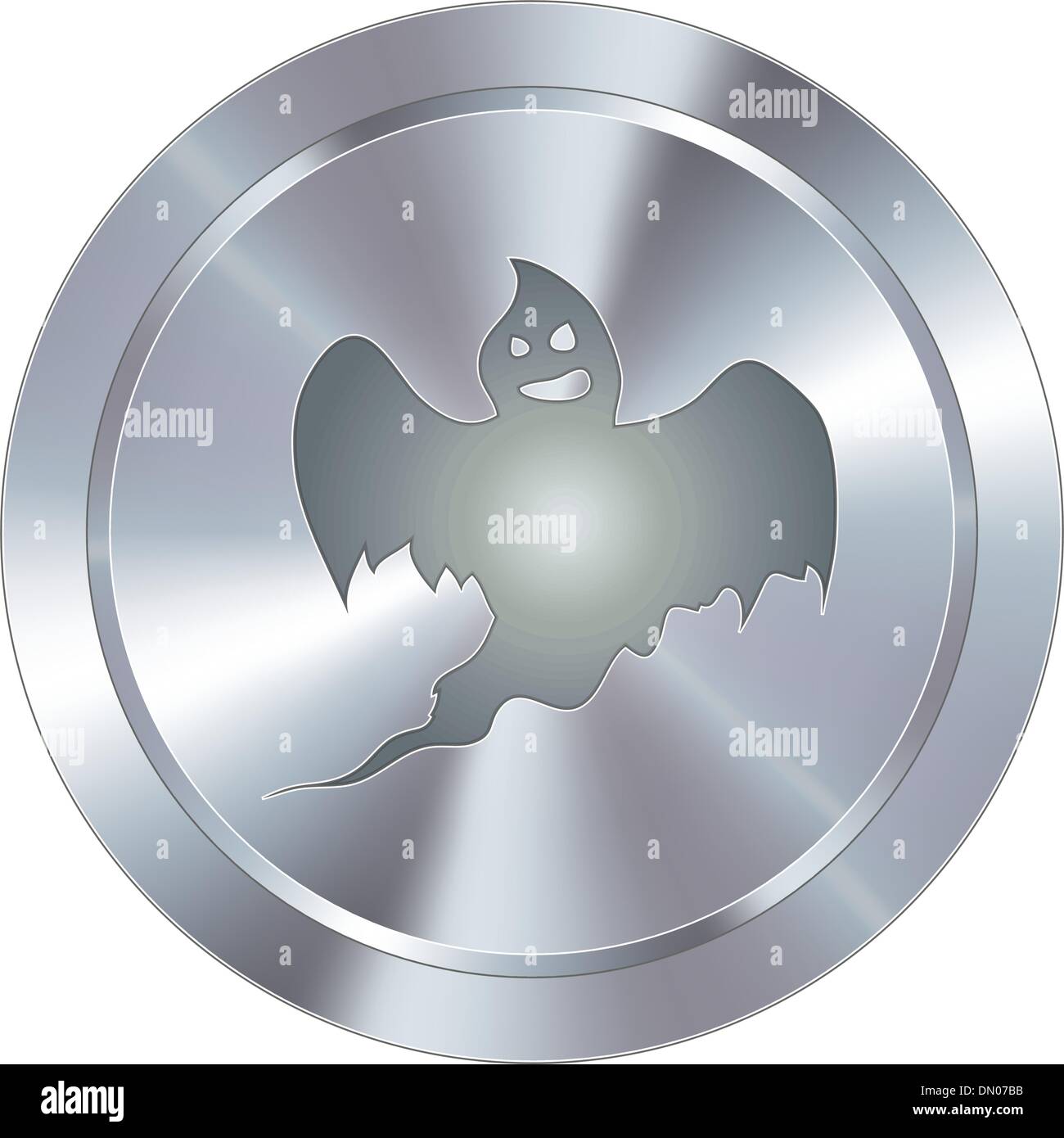 Schaltfläche "Scary Ghost industrielle" Stock Vektor