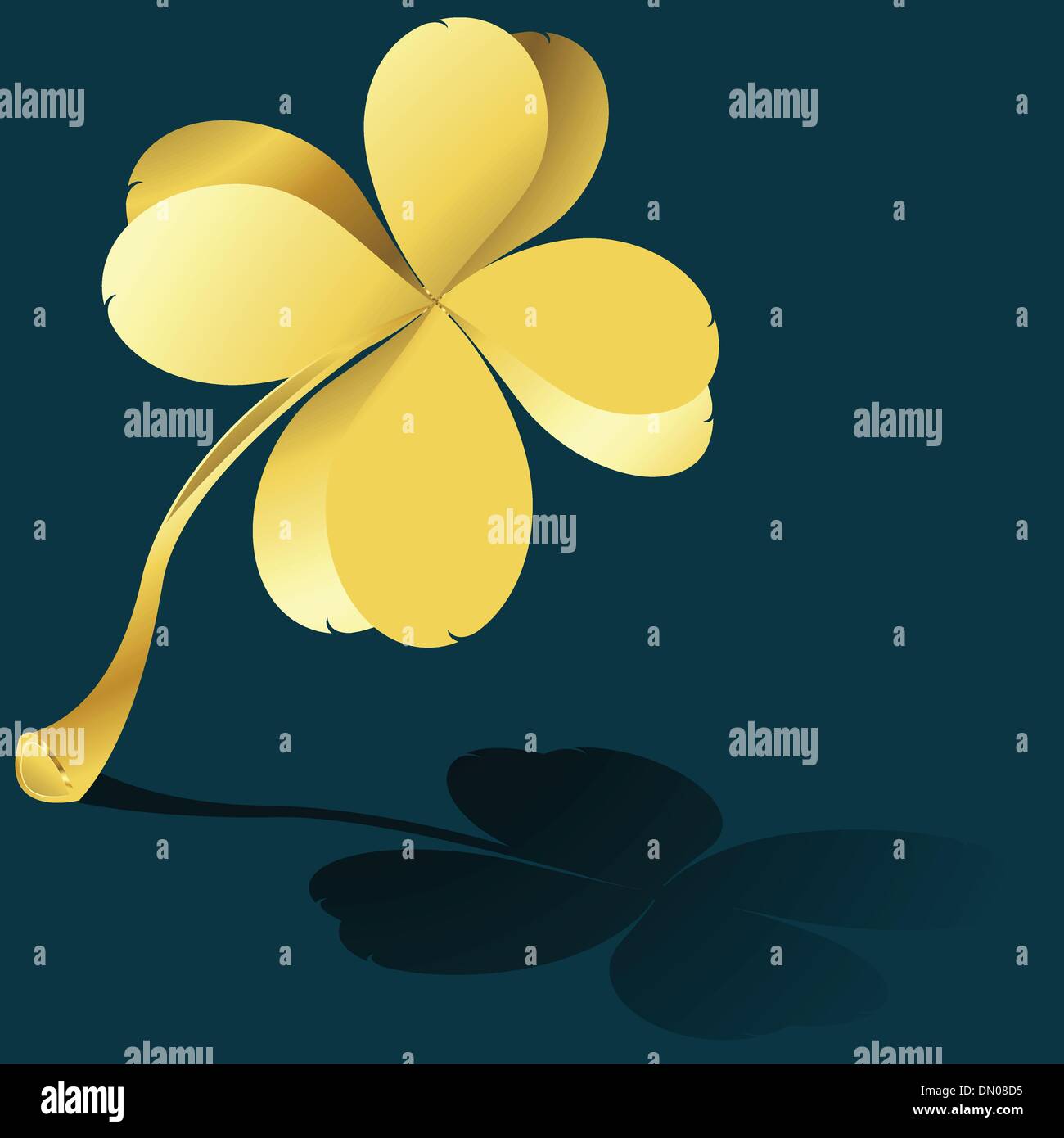 Golden shamrock Stock Vektor