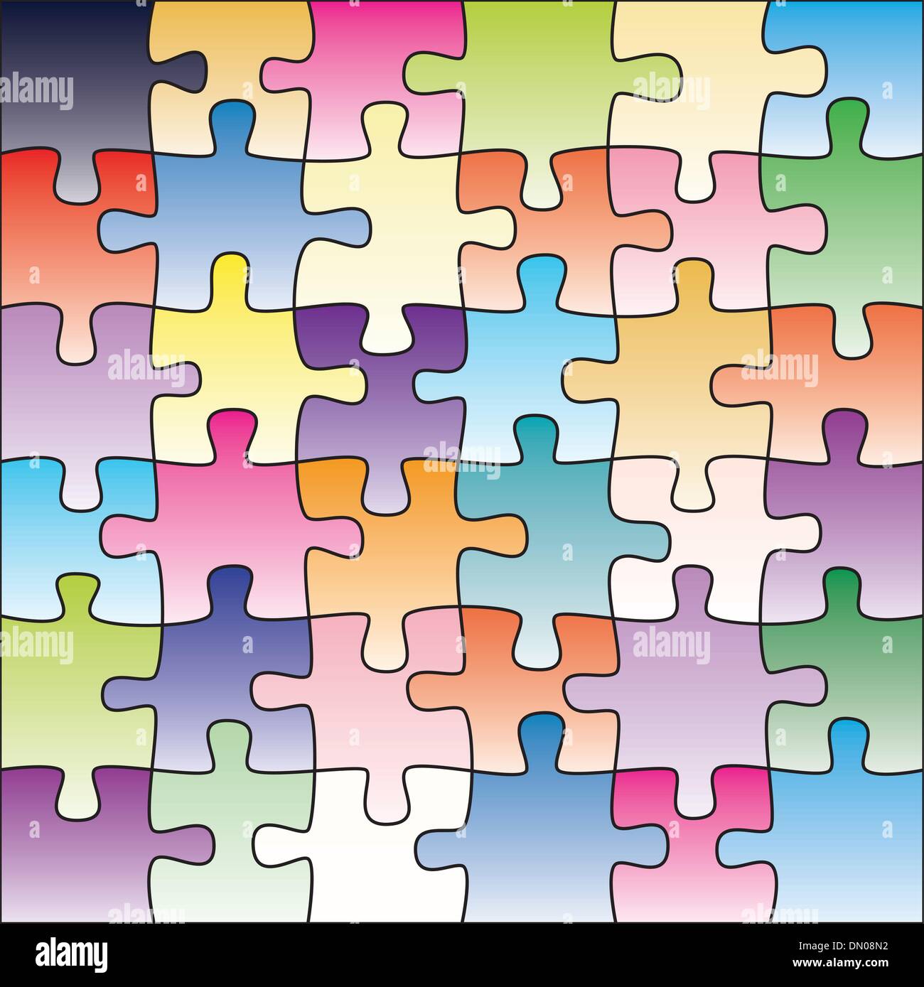 Vektor buntes puzzle Stock Vektor