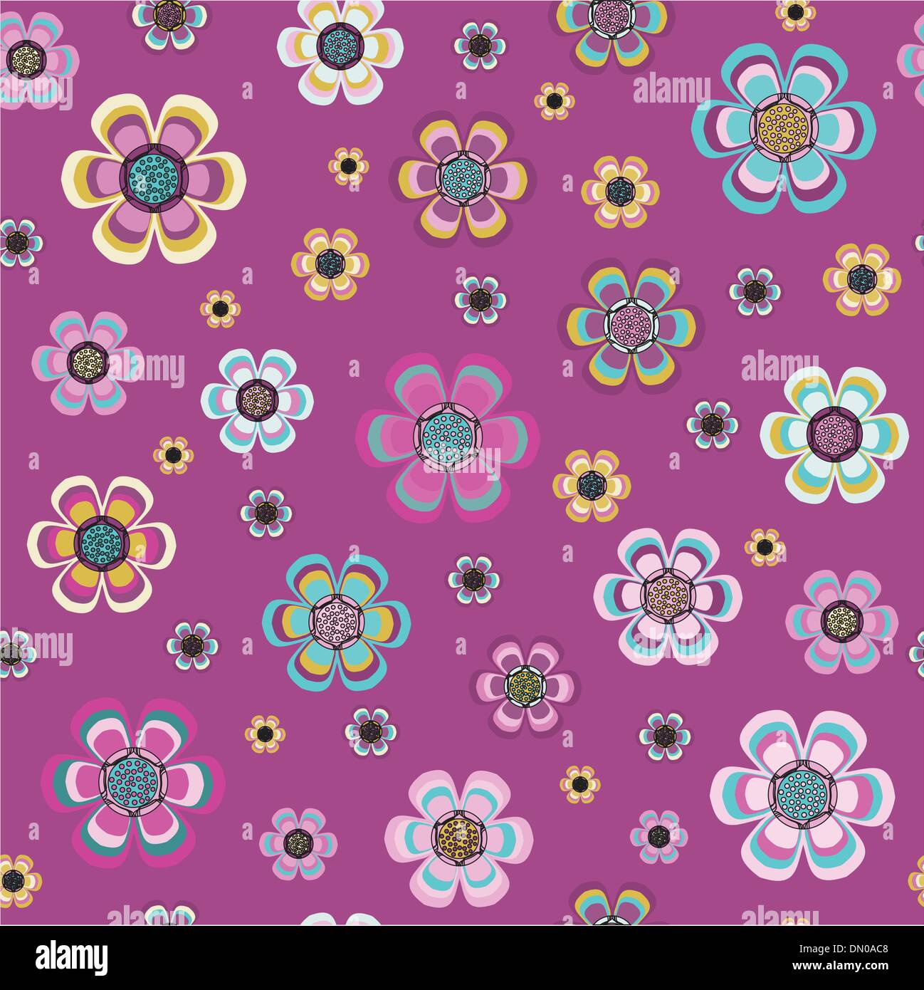 Nahtlose Muster Blumen. Stock Vektor