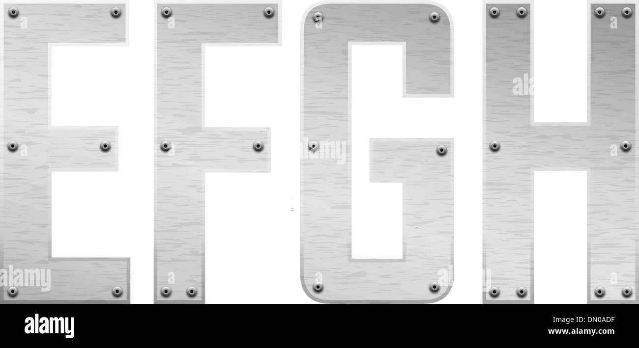 Metall-Lettern Stock Vektor