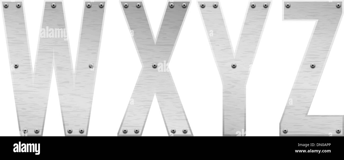 Metall-Lettern Stock Vektor