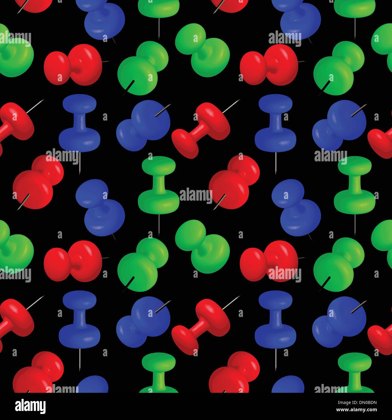 Push-Pins-Muster Stock Vektor