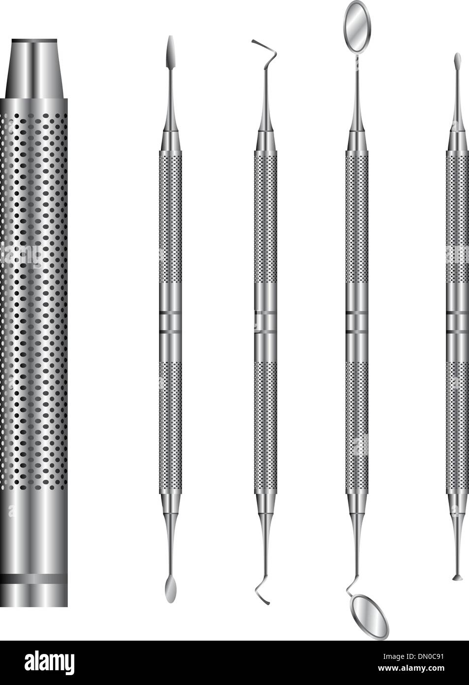 Zahnärztliche Instrumente Vektor-illustration Stock Vektor