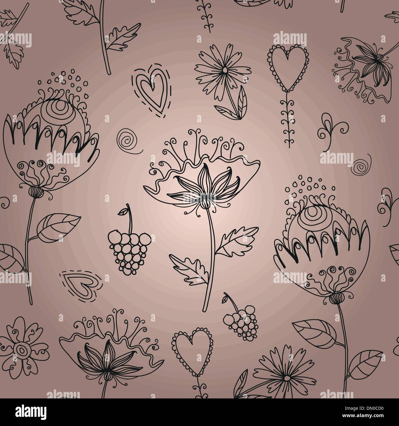 Nahtlose Textur mit Blumen Stock Vektor