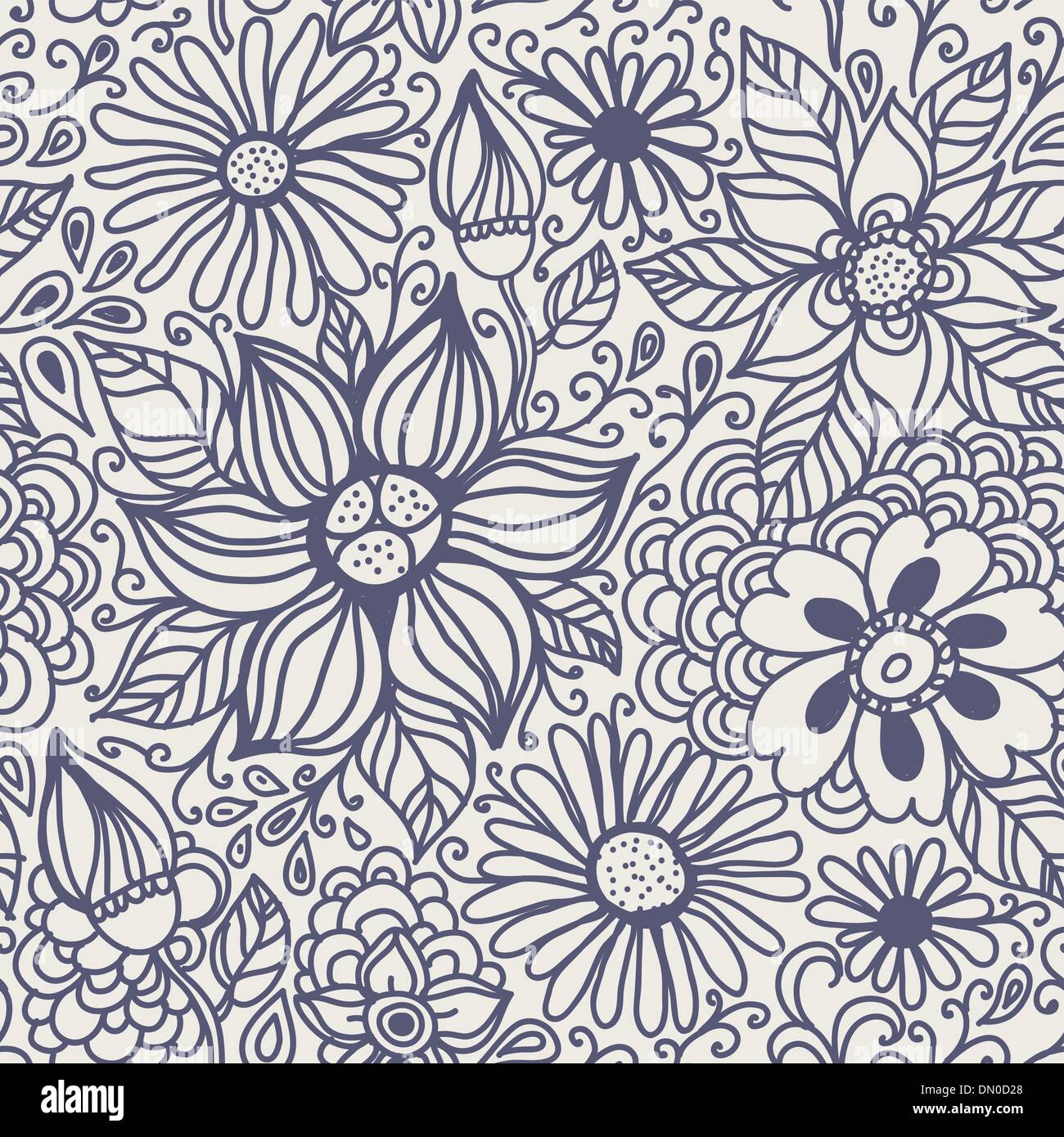 Nahtlose Textur mit Blumen Stock Vektor