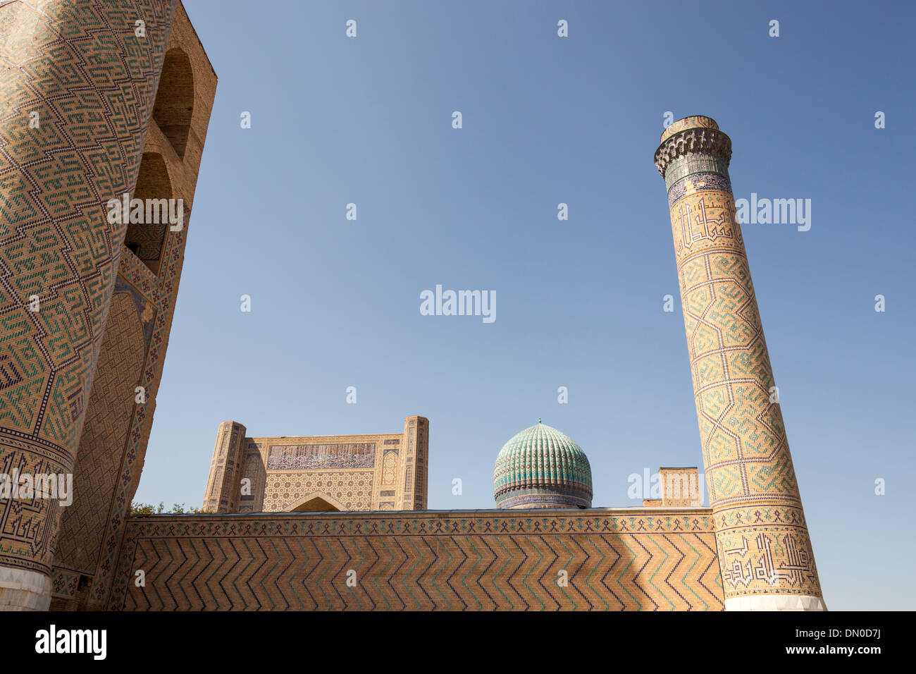 Bibi-Khanym Moschee, auch bekannt als Bibi Khanum Moschee, Samarkand, Usbekistan Stockfoto