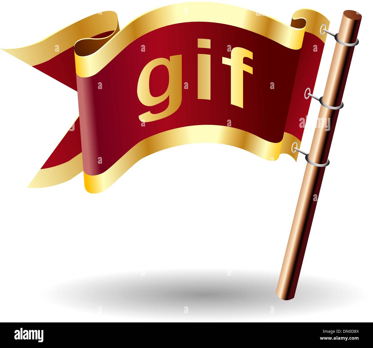 GIF-Datei Typ königliche Flagge Stock Vektor