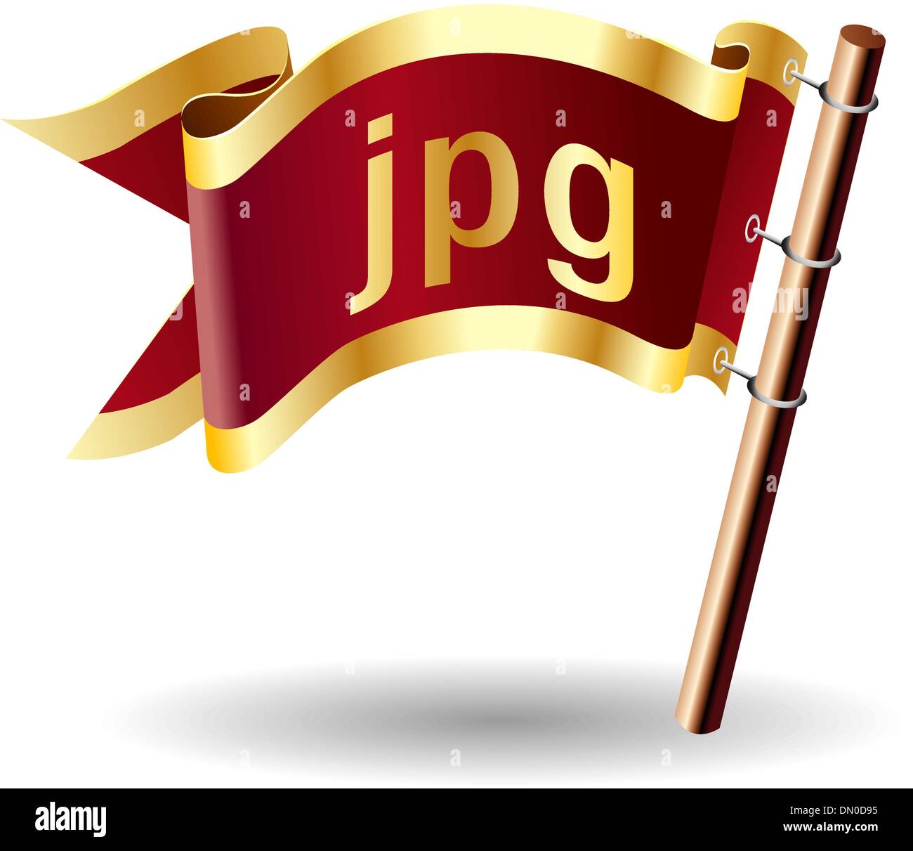 JPG Datei Typ königliche Flagge Stock Vektor