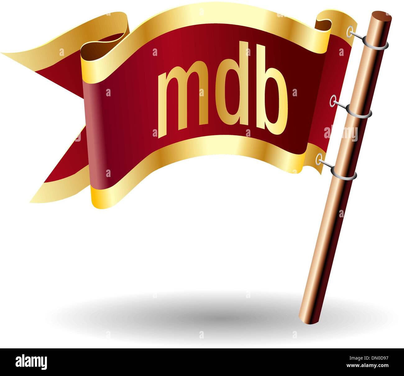 MDB-Datei Typ königliche Flagge Stock Vektor