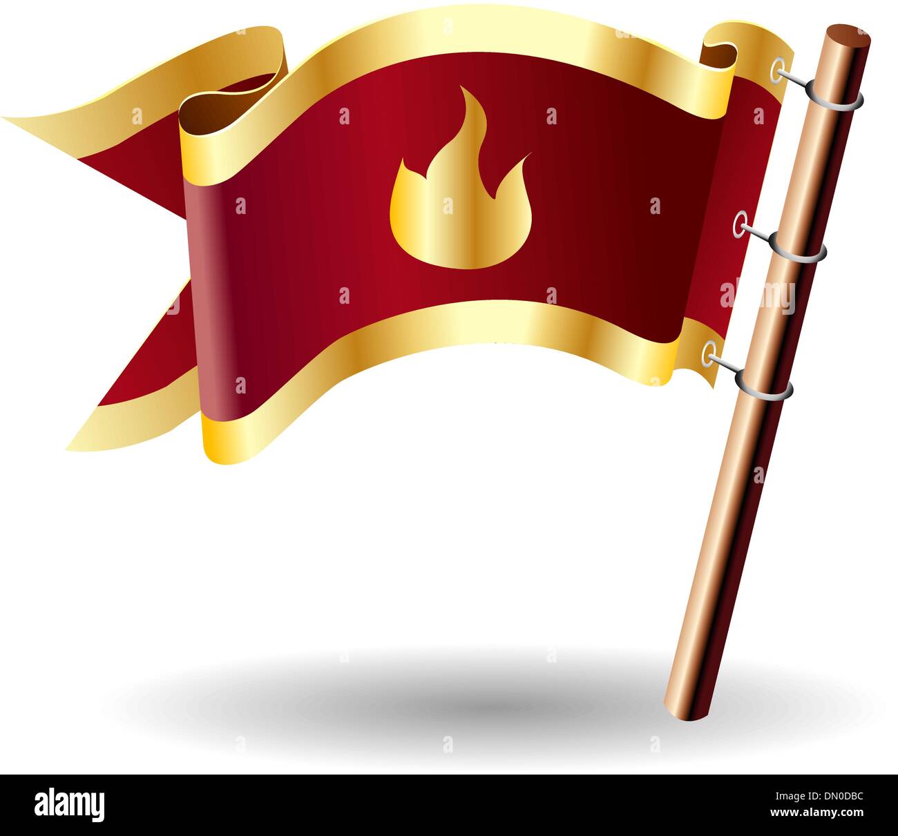 Königliche Flagge Feuerknopf Stock Vektor