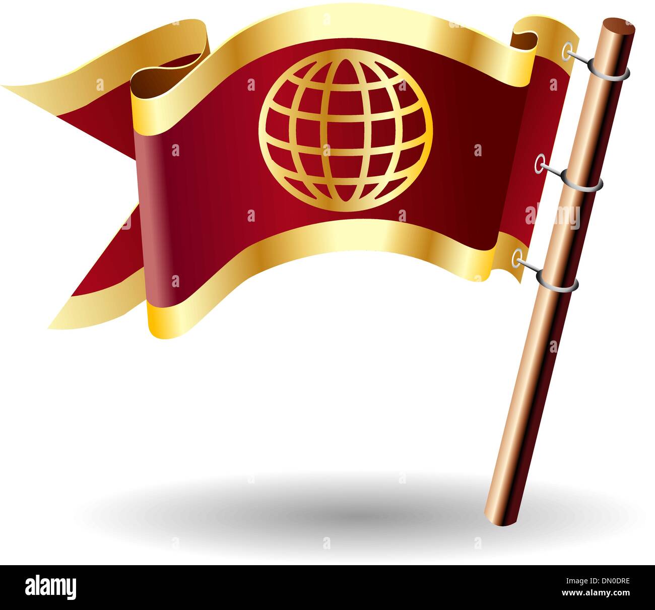 Abstrakte Welt königliche Flagge button Stock Vektor