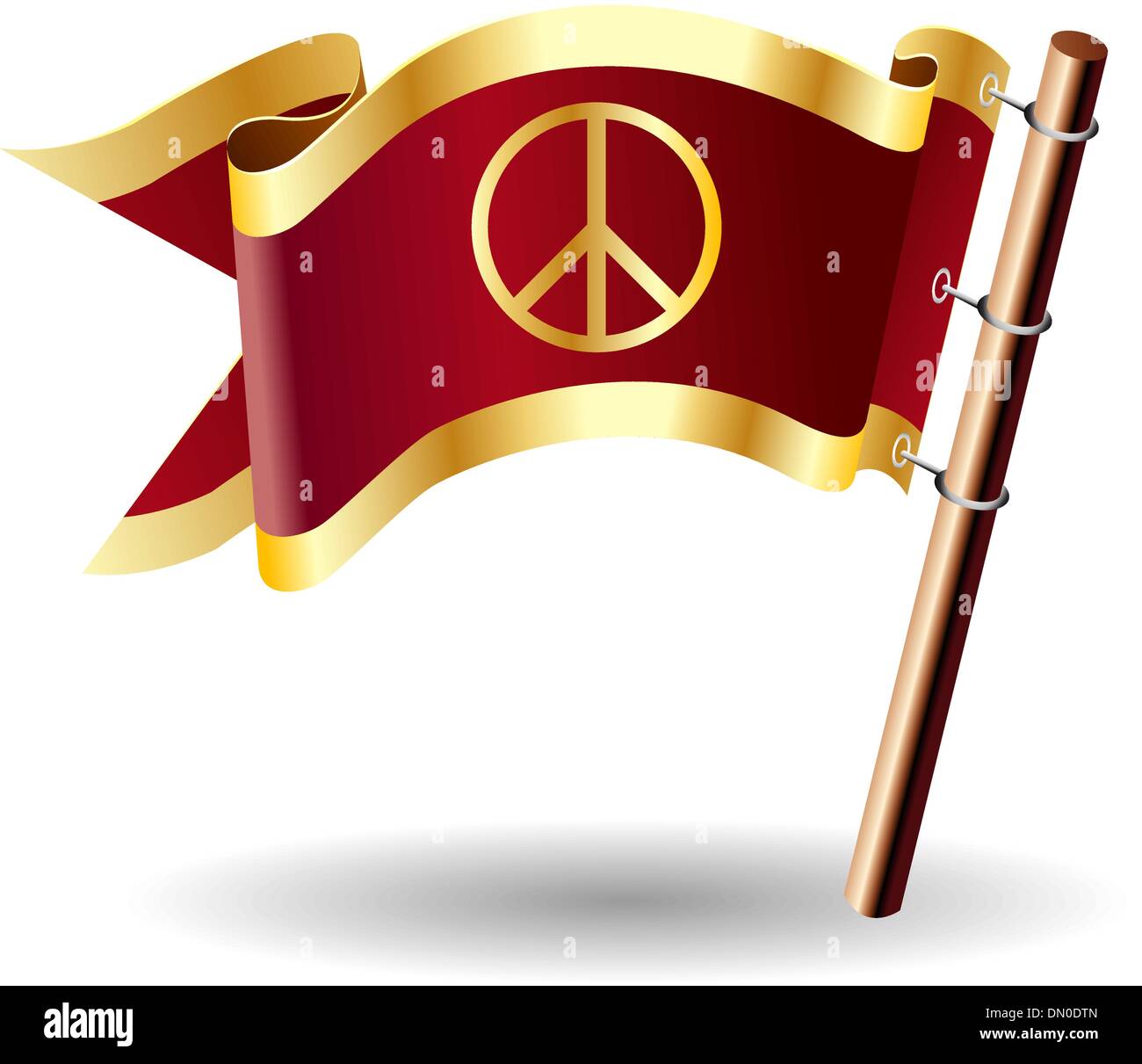 Königliche Flagge Peace-Zeichen Stock Vektor