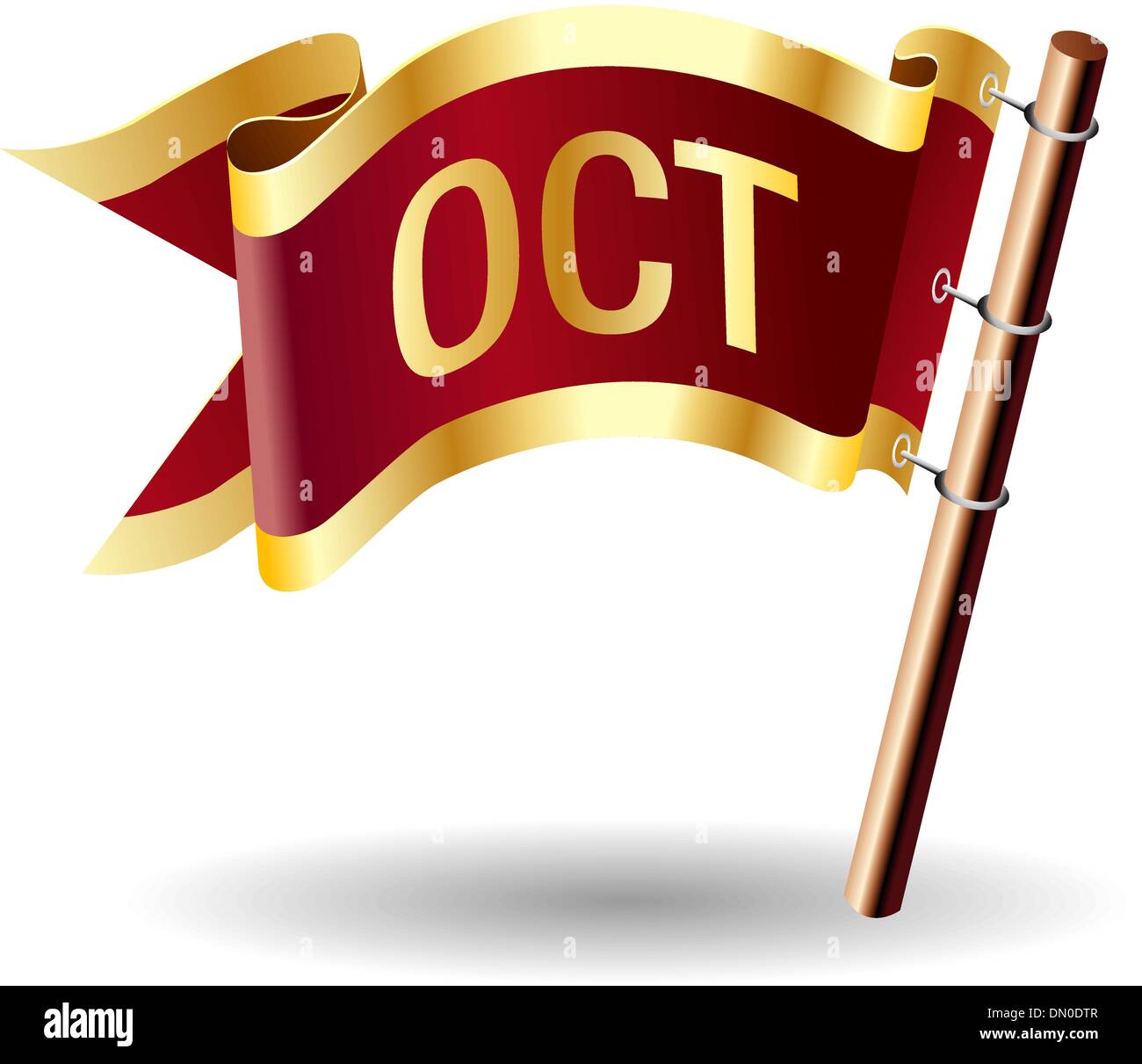 Oktober königliche Flagge button Stock Vektor