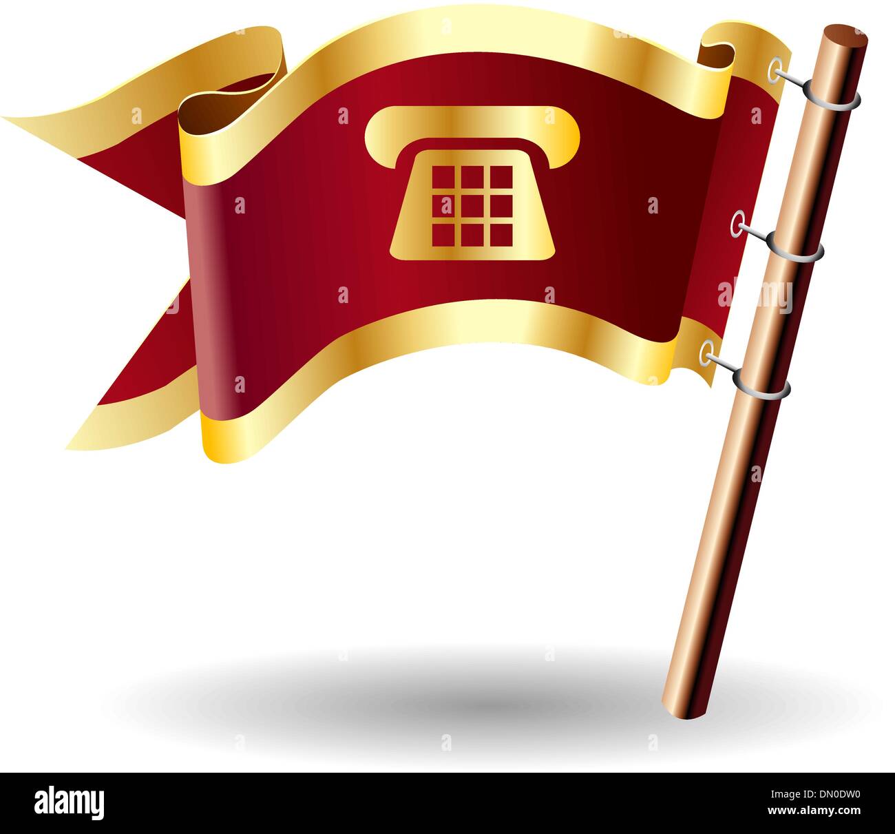 Königliche Flagge Taste Telefon Stock Vektor