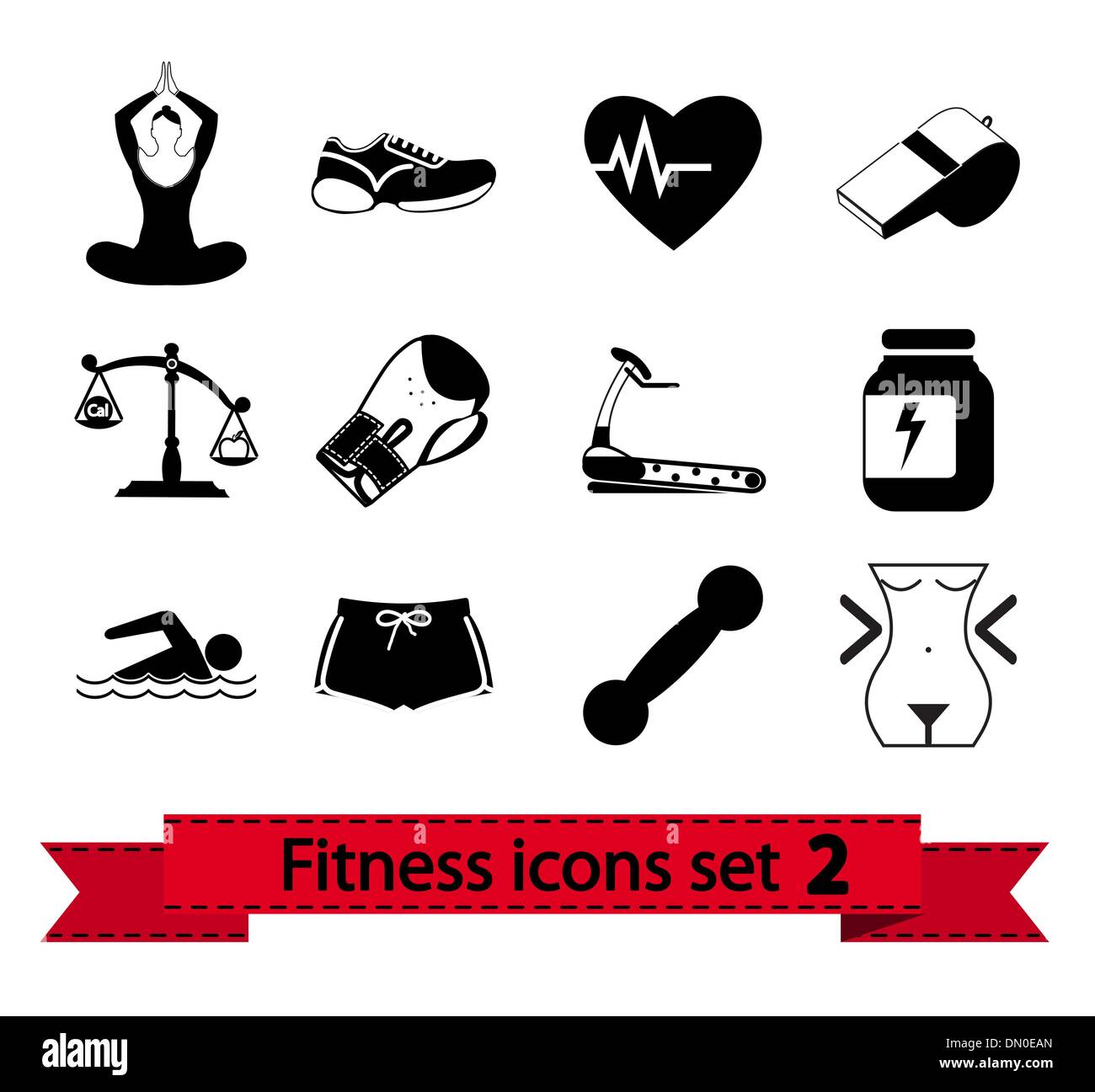 Fitness-Symbol 2 Stock Vektor