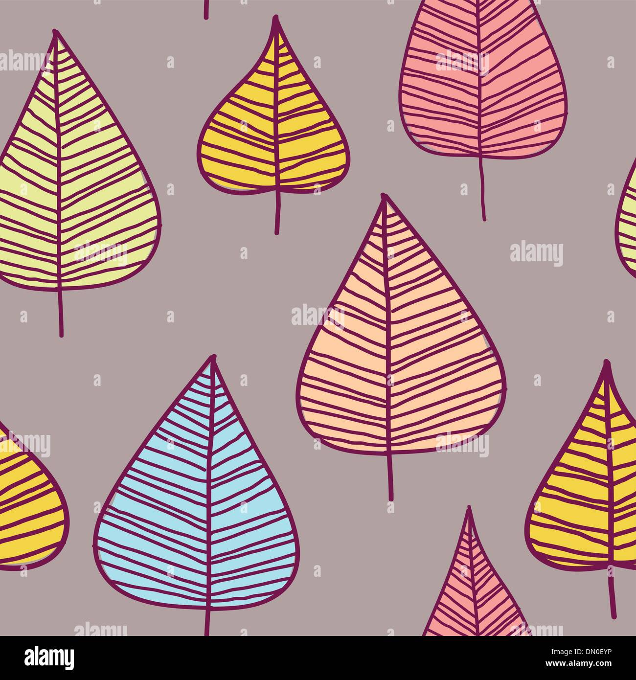 Ein nahtloses Muster mit Blatt Stock Vektor