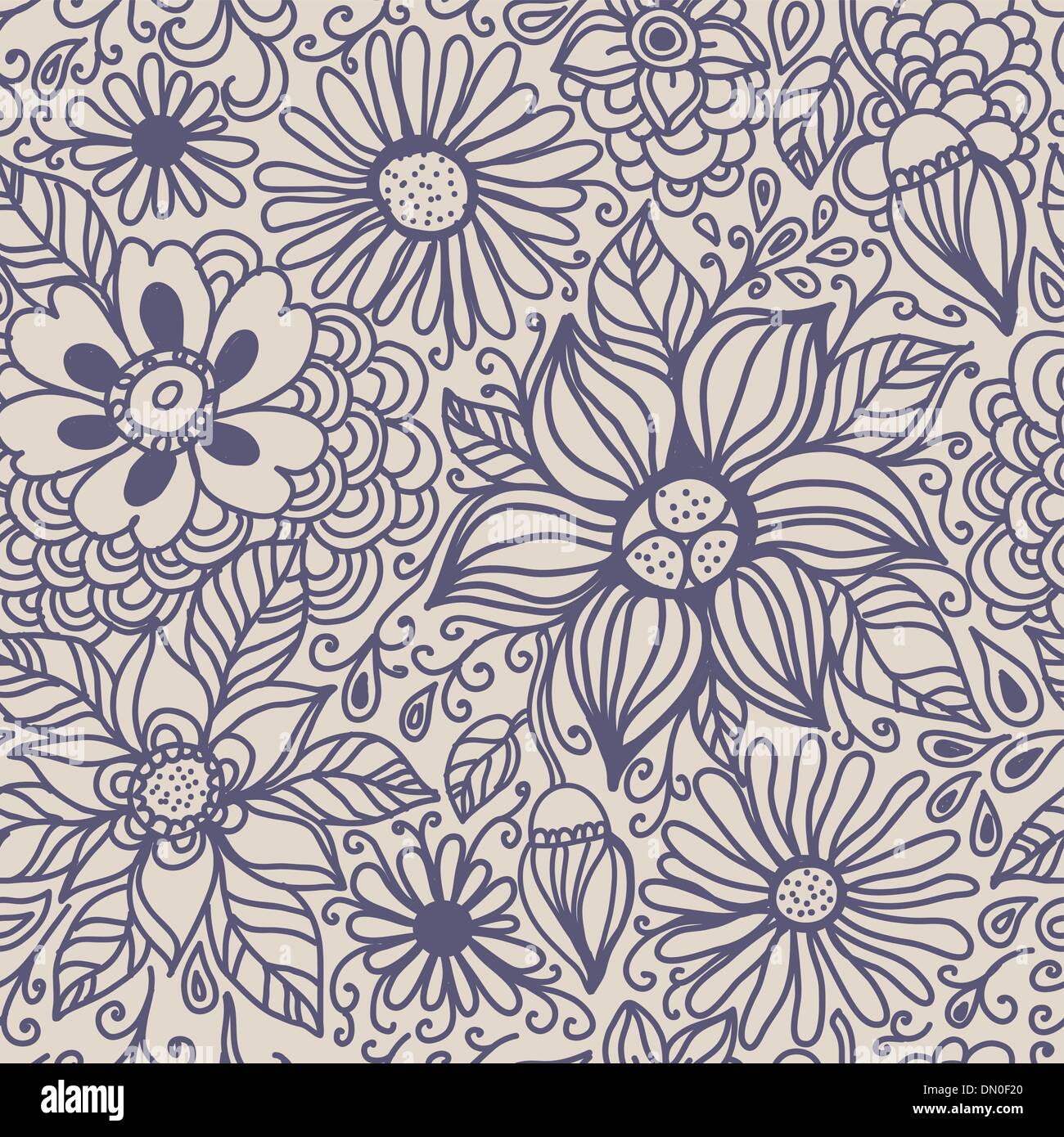 Nahtlose Textur mit Blumen. Stock Vektor