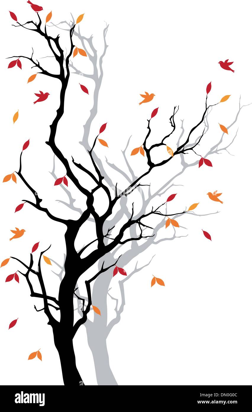 Herbst Baum, Vektor Stock Vektor