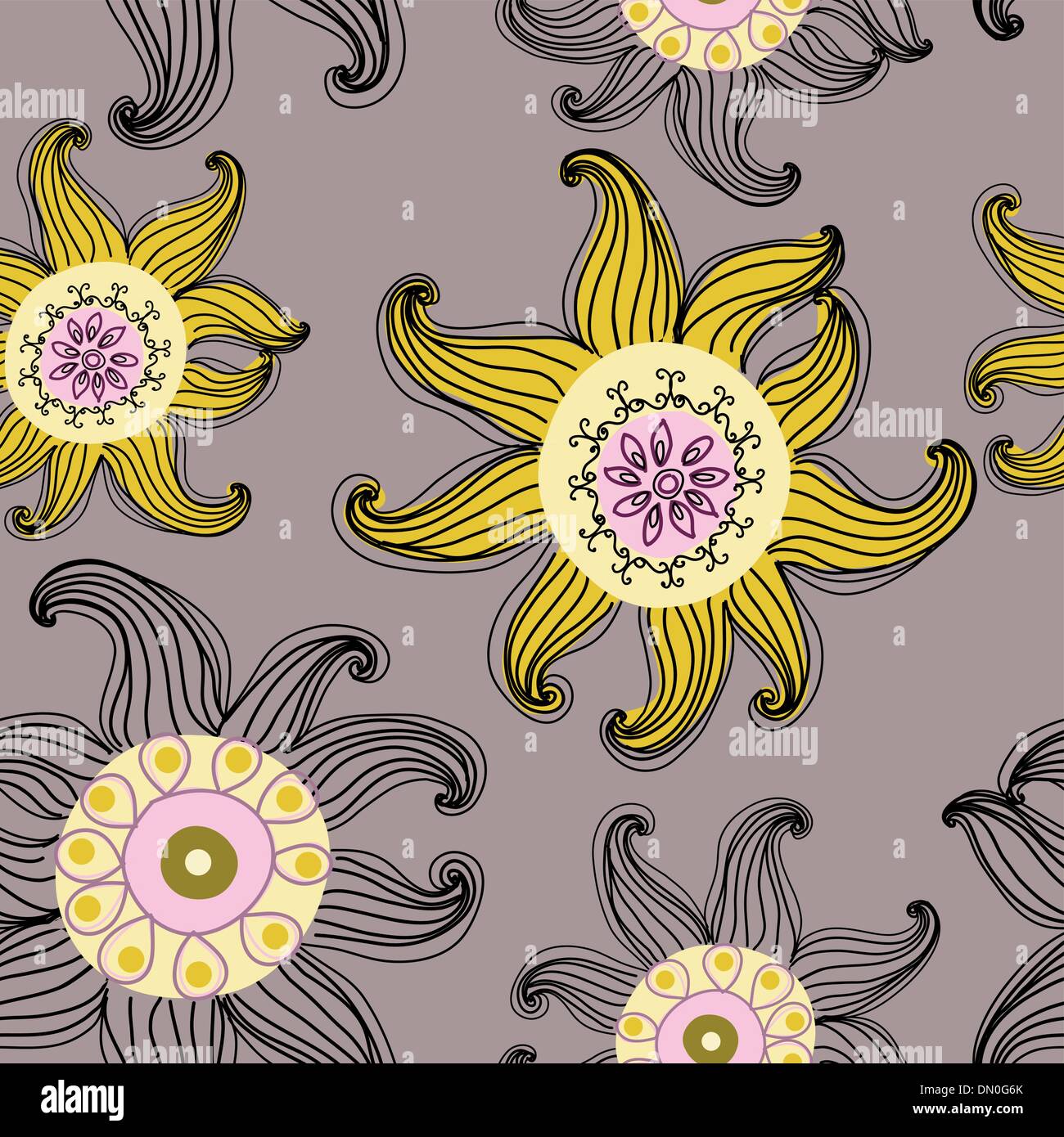 Nahtlose Textur mit Blumen Stock Vektor