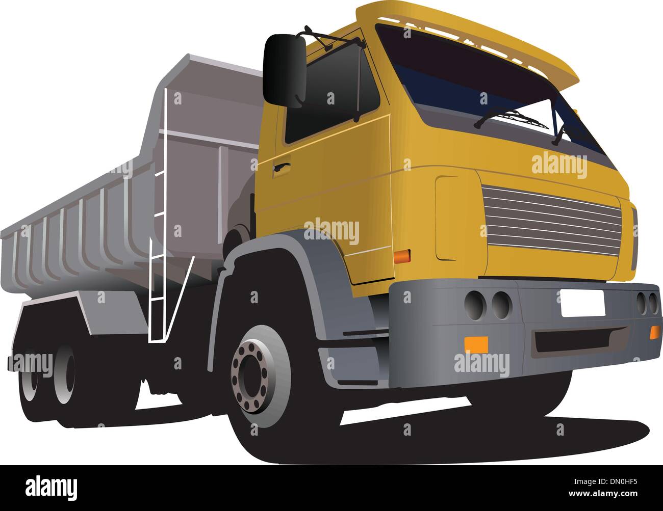 Vektor-Illustration von gelben truck Stock Vektor