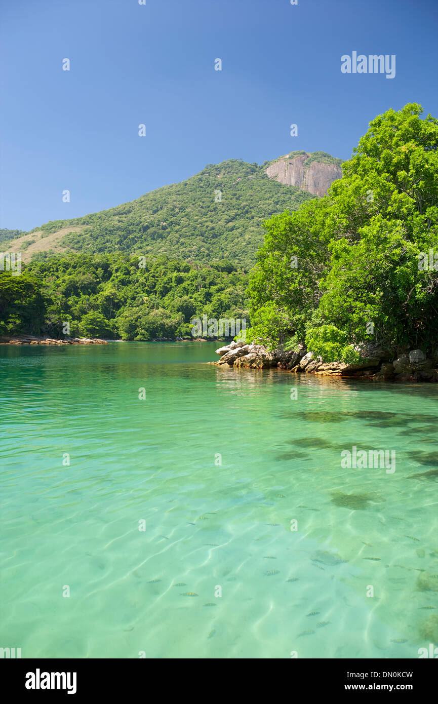 Tropischen brasilianischen Lagune auf der Insel Ilha Grande in Rio De Janeiro Brasilien Stockfoto