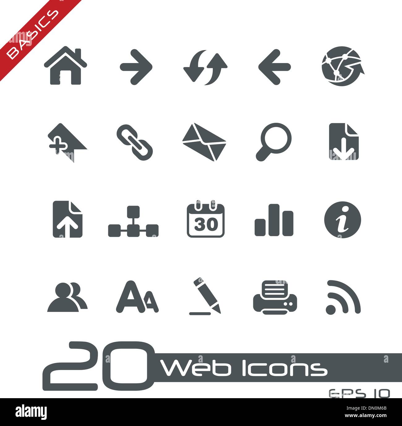 Web-Icons / / Grundlagen Stock Vektor