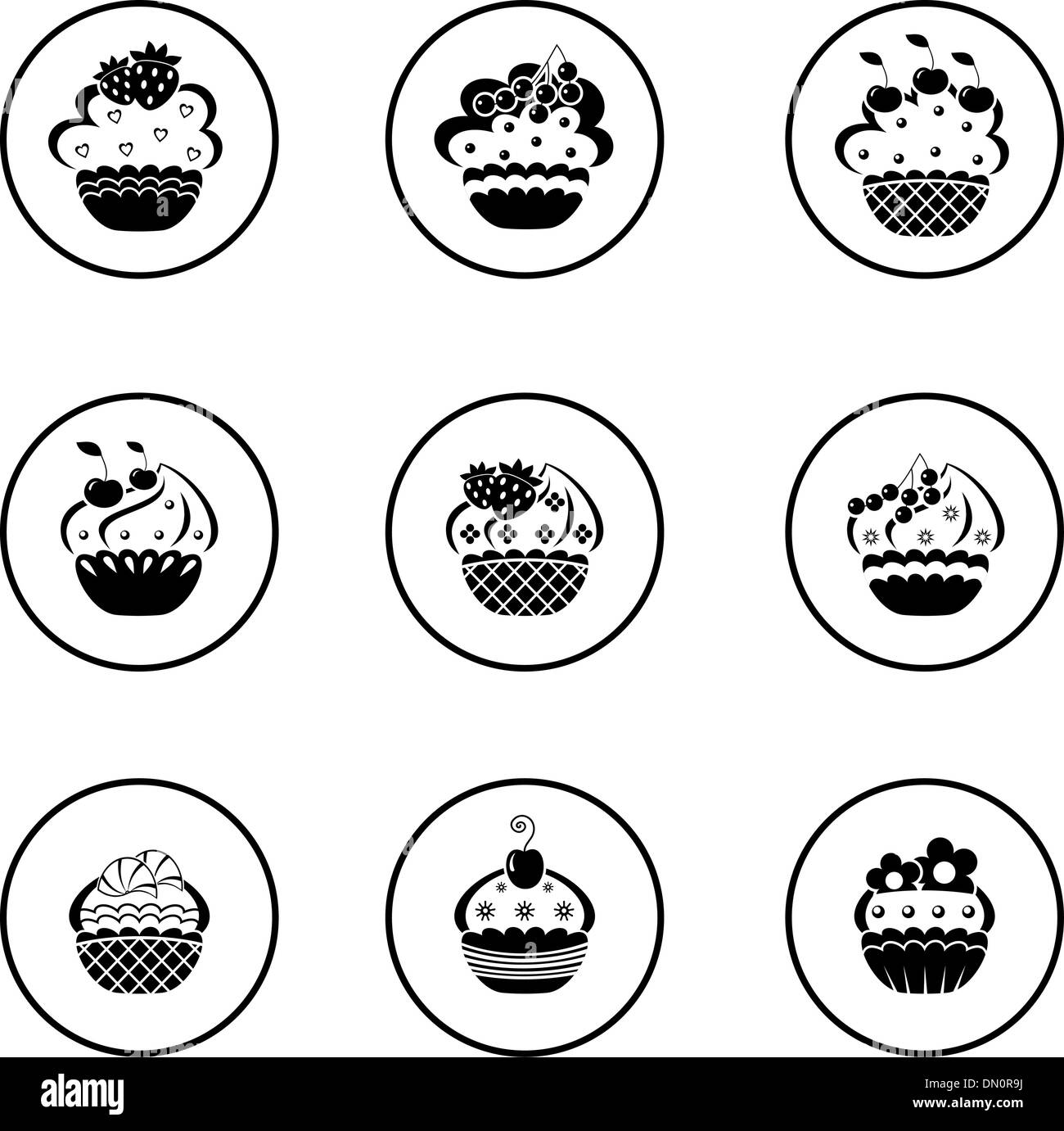 Cupcakes Schwarzweiß-Stockfotos und -bilder - Alamy