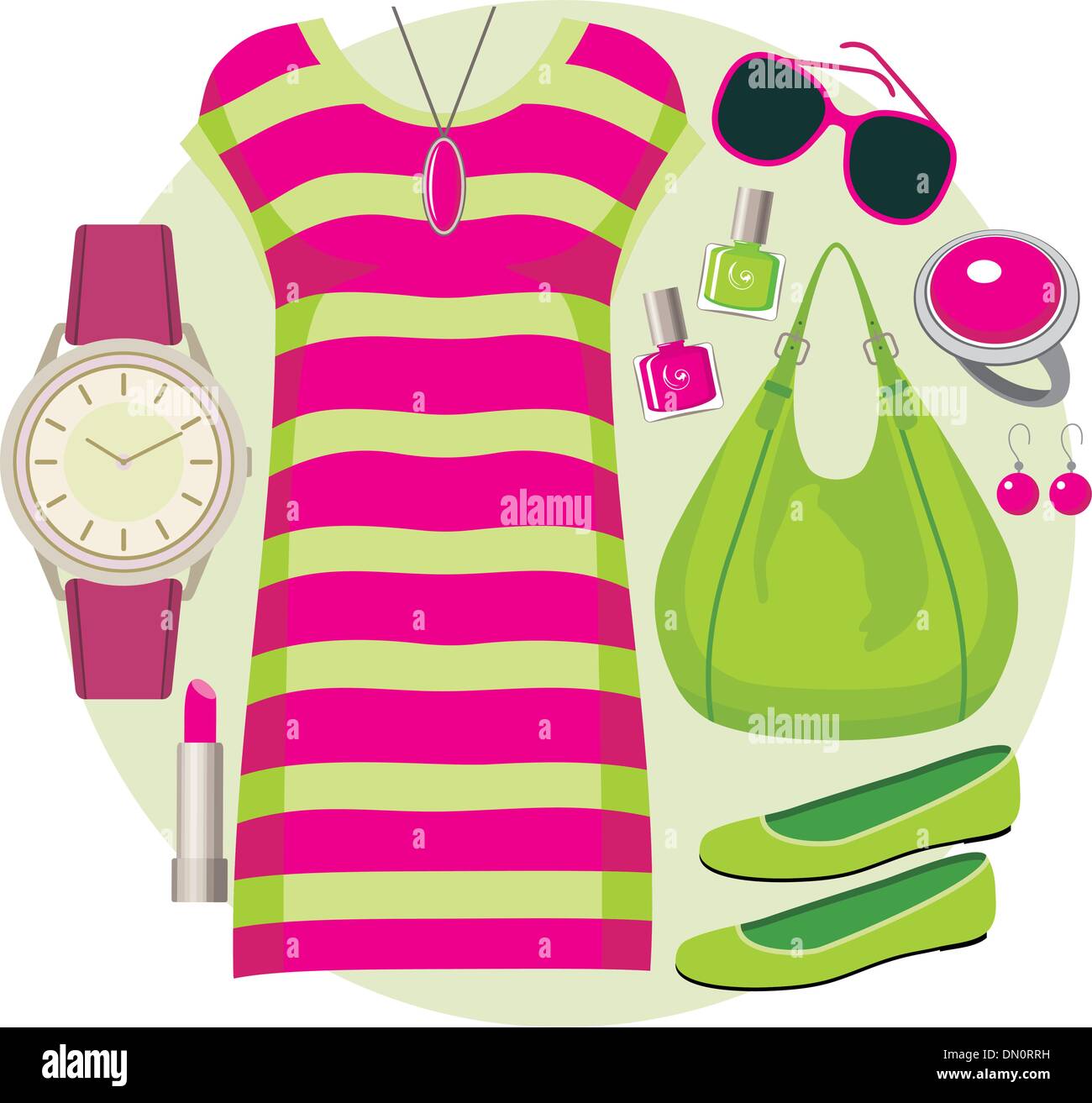 Mode mit einer Tunika Stock Vektor