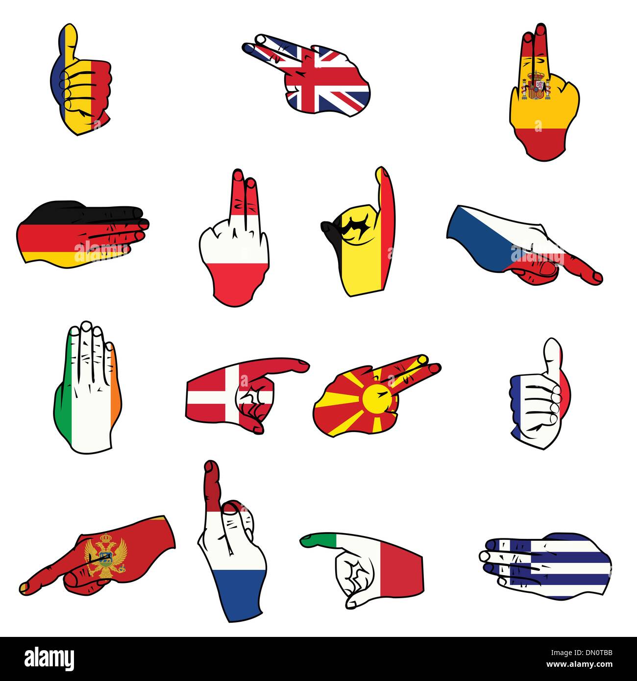 Flaggen von Europa Stock Vektor