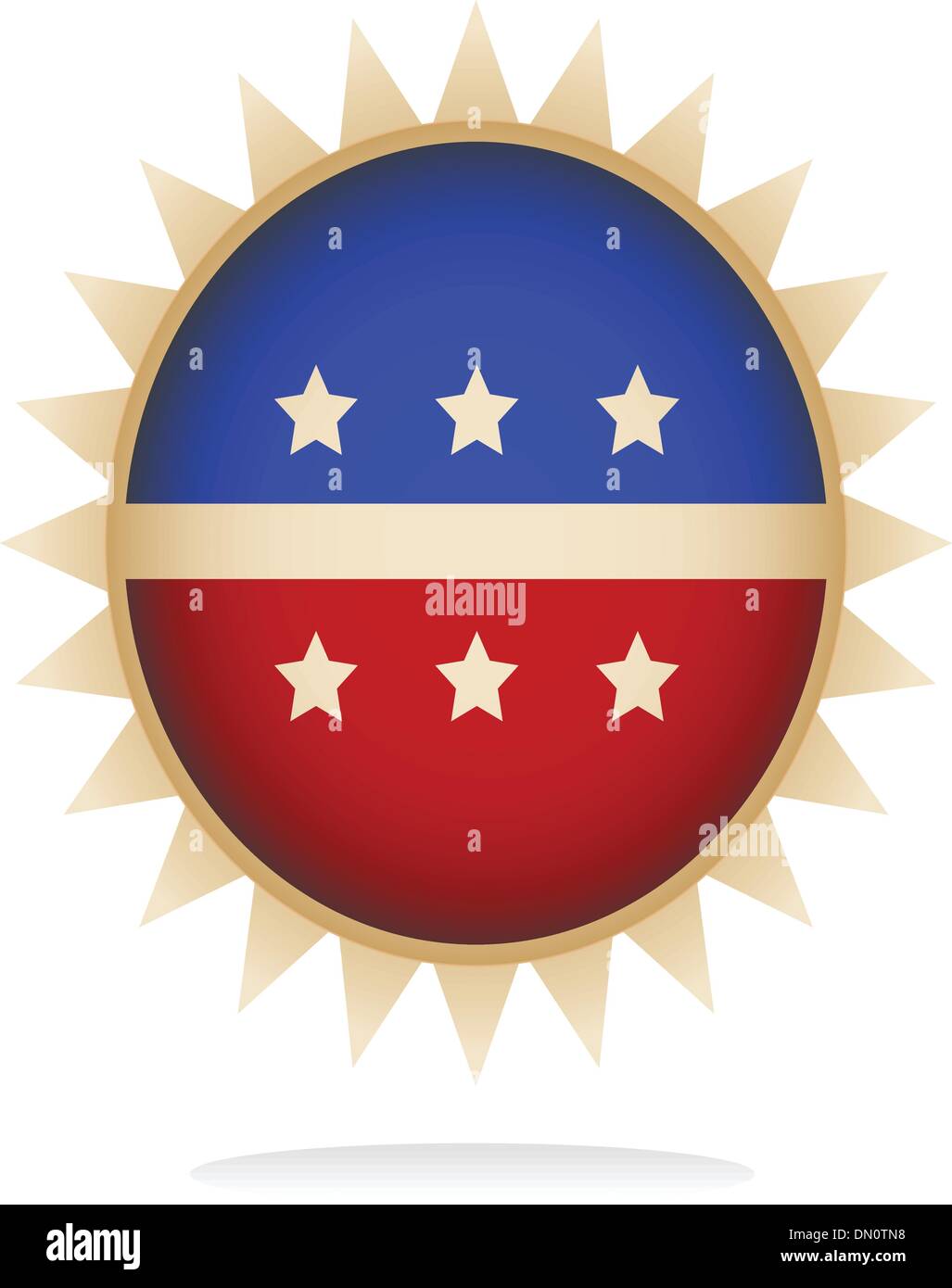 Americas patriotischen Farben in einem design Stock Vektor