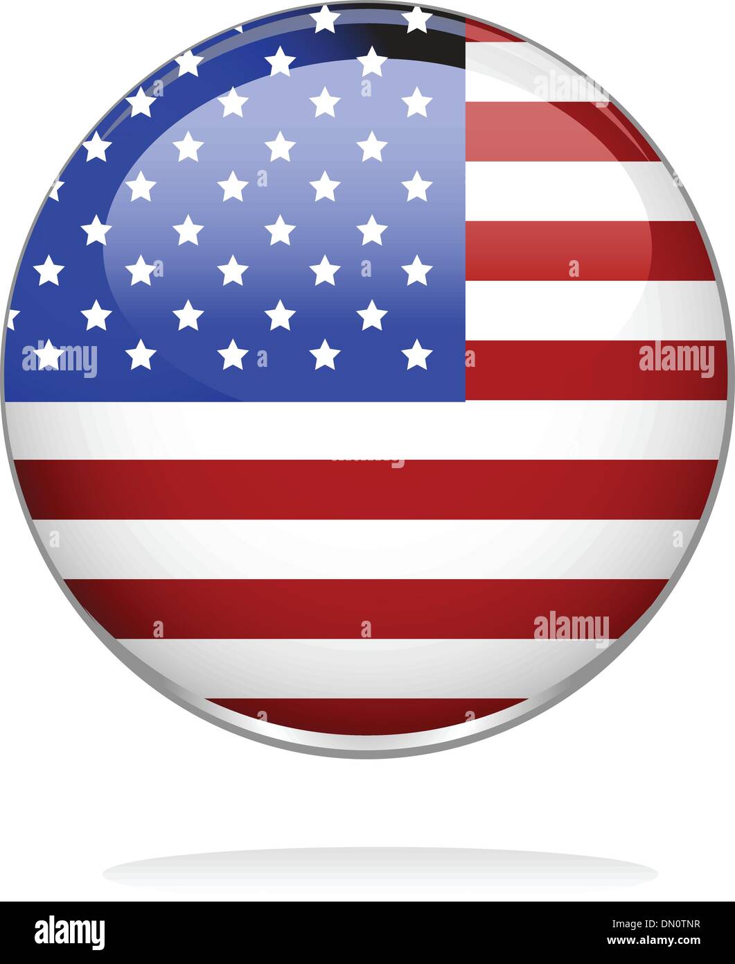 illustrierte Bild einer Plakette mit Sternen und Streifen Stock Vektor