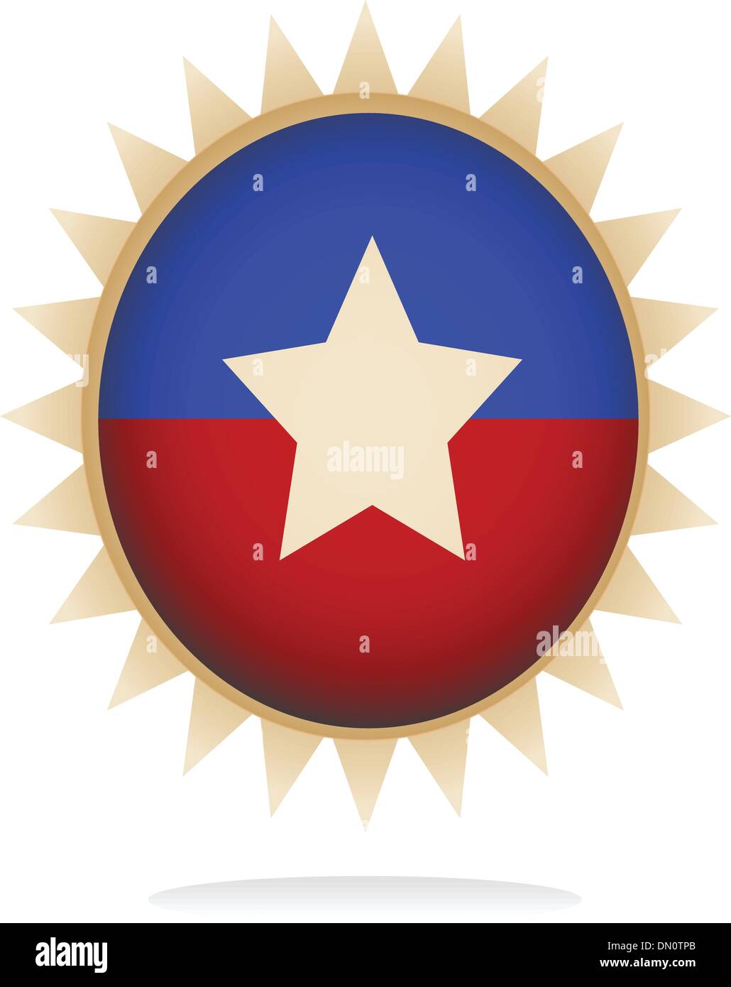 Abbildung eines Retro-Abzeichen mit Stern-design Stock Vektor