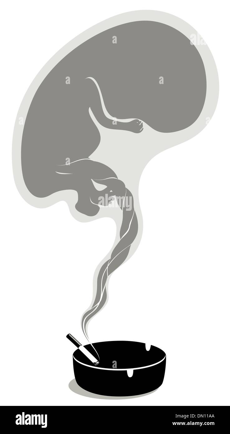 Schwangere Raucher Stock Vektor