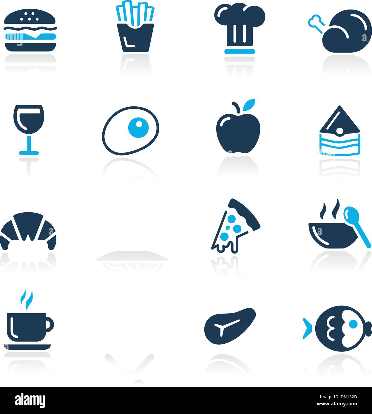 Food Icons - 1 / / Azure Serie Stock Vektor
