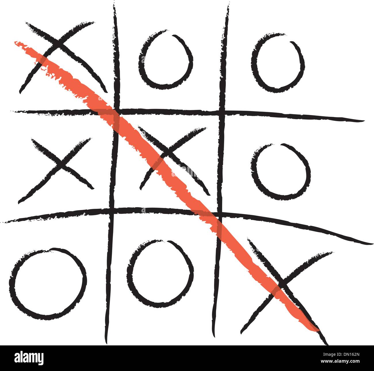 Tic Tac Toe gewinnen Stock Vektor