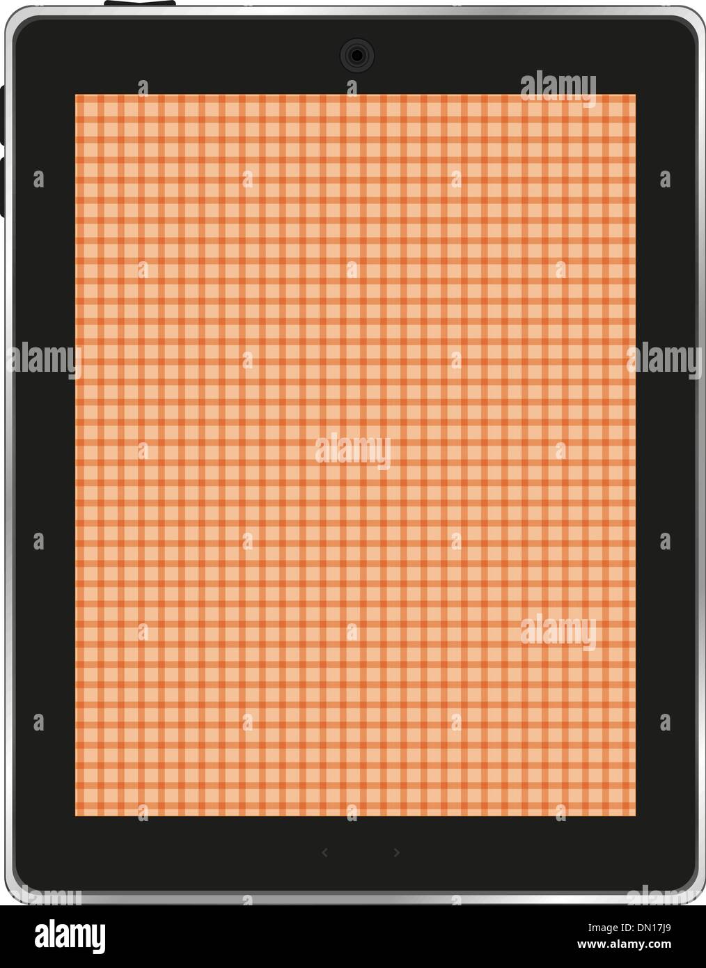 Schwarze abstrakte Tablet PC (TabletPC) auf weißem Hintergrund Stock Vektor