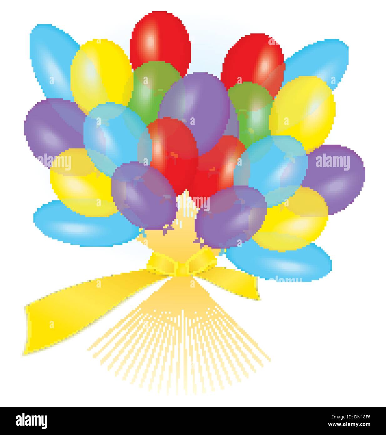 Multifunktionsleiste Ballon Blumenstrauß Vektor Stock Vektor