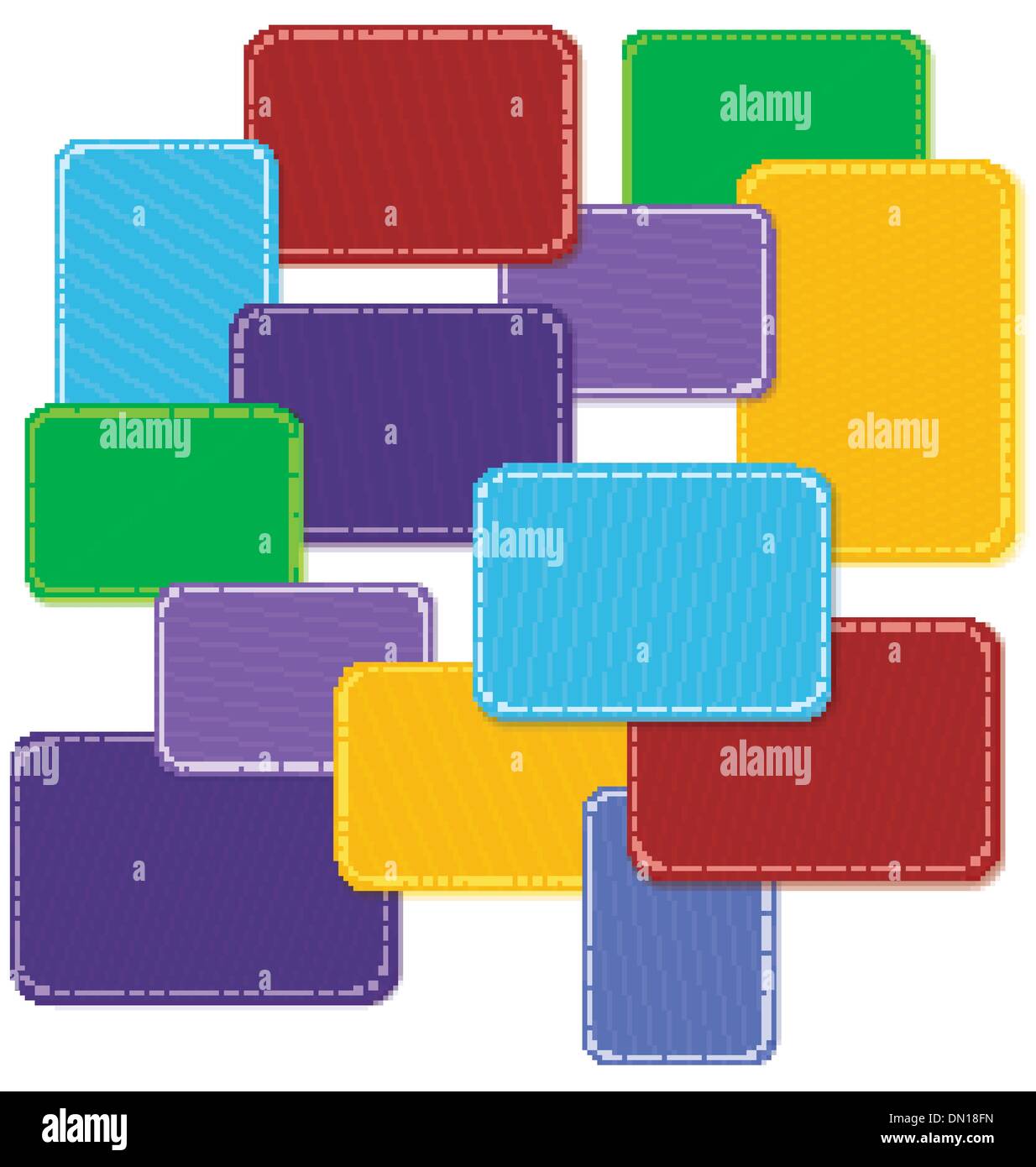 Farbfelder Stoff Lücken Vektor Stock Vektor