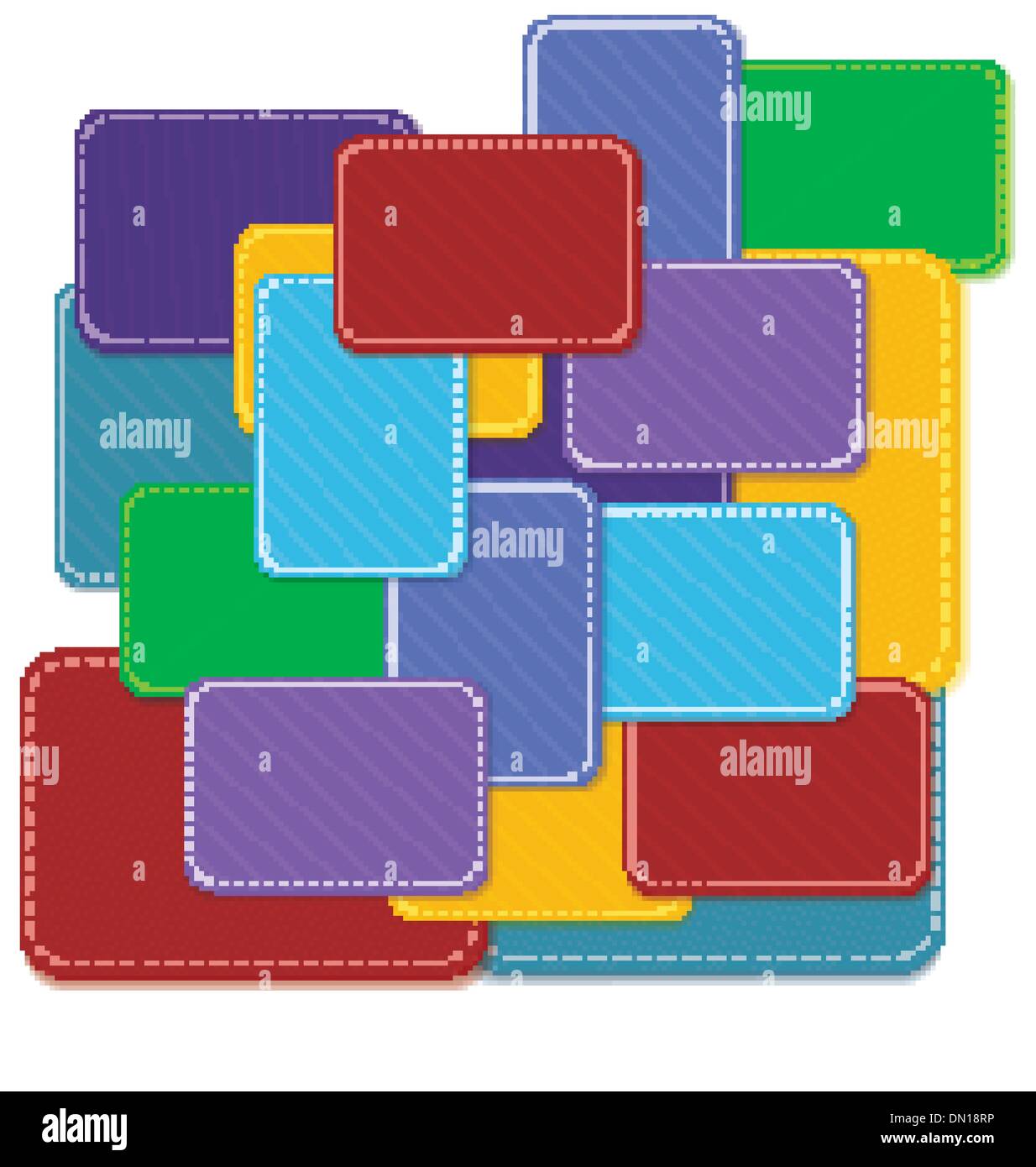 Farbfelder Stoff Vektor Stock Vektor