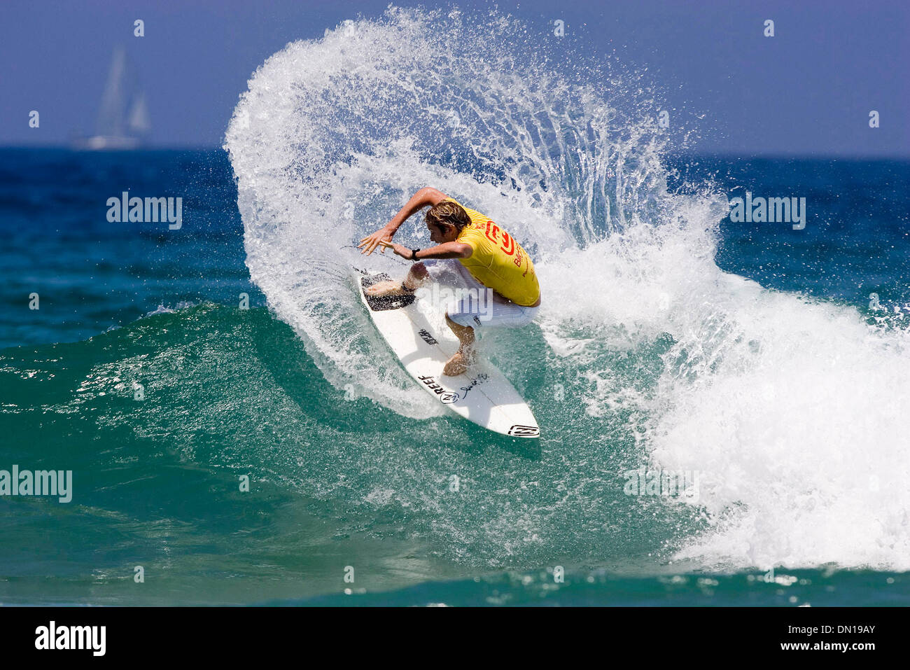 1. Januar 2006; Narrabeen, New South Wales, Australien; Australische LAURIE TOWNER (again, NSW) wurde der zweite Australier, direkt von den Billabong World Junior Championships stattfindenden North Narrabeen, NSW, Australien heute drei Runden voraus. Amerikanische Tommy OÕBrien versäumt, für seine Runde eine Wärme zeigen und Towner, ein ÔtrialistÕ in YesterdayÕs VZ Studien, nutzte die Stockfoto