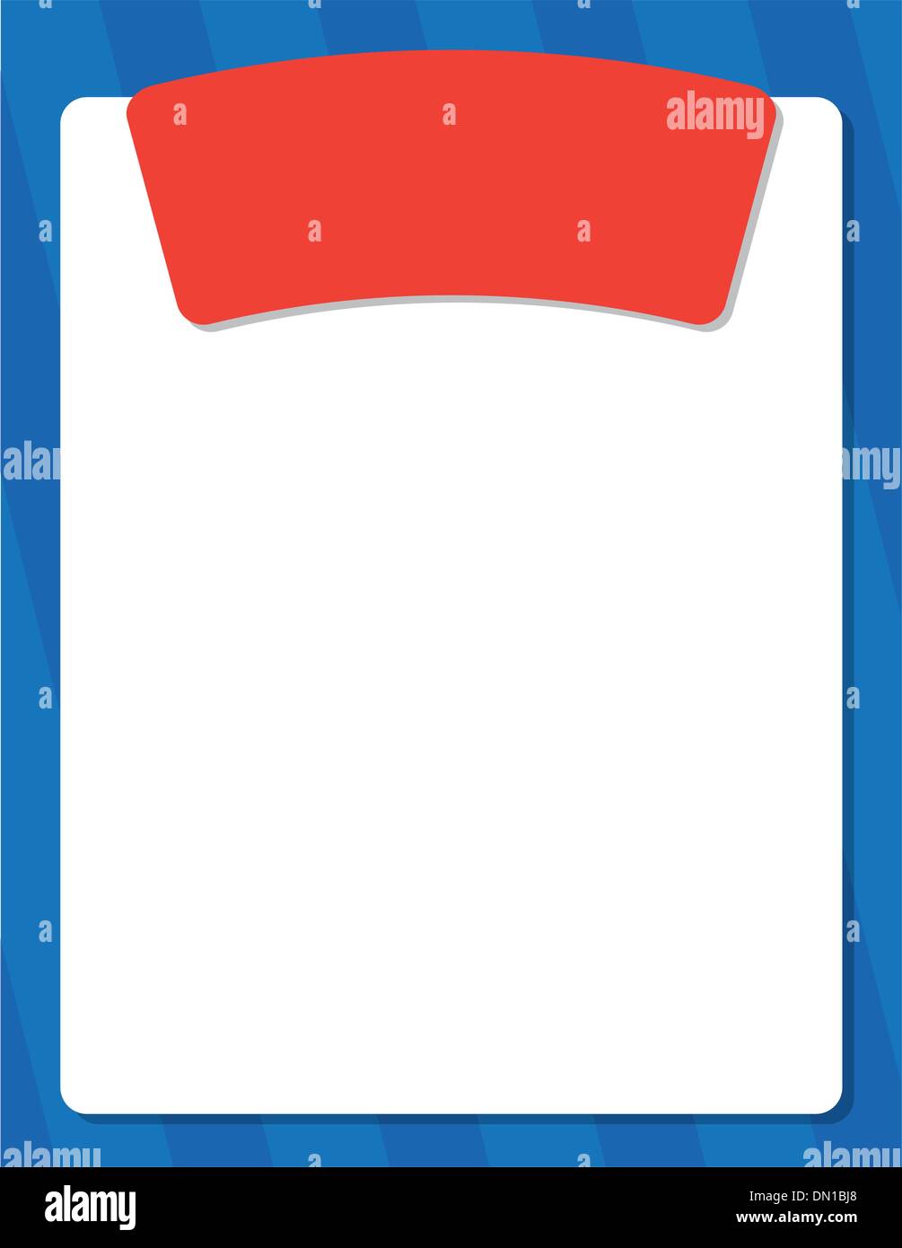 Poster-Layout auf blau und rot Stock Vektor