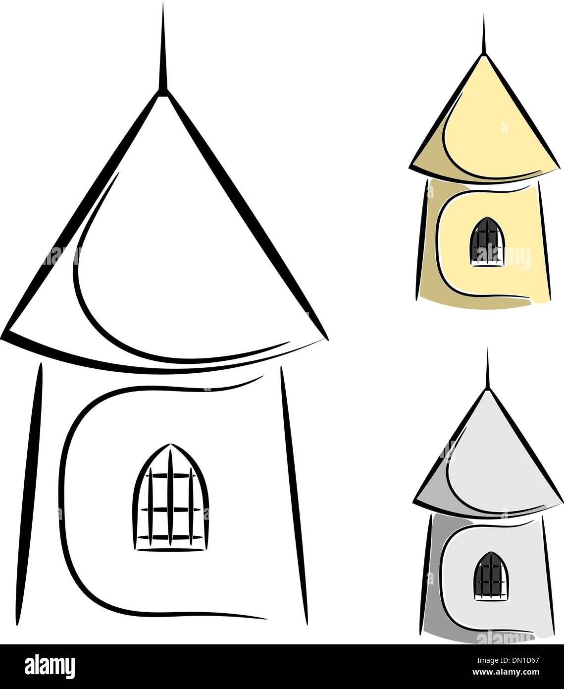 Cartoon-Schlossturm. EPS10 Stock Vektor