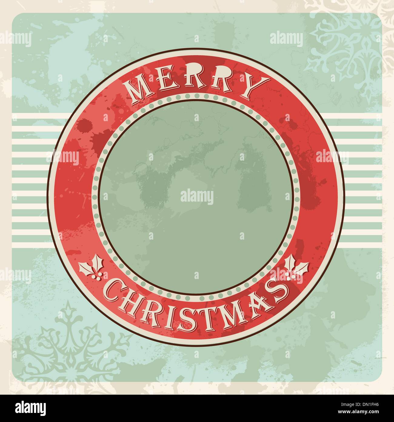 Frohe Weihnachten Santa alte Ansichtskarte Stock Vektor