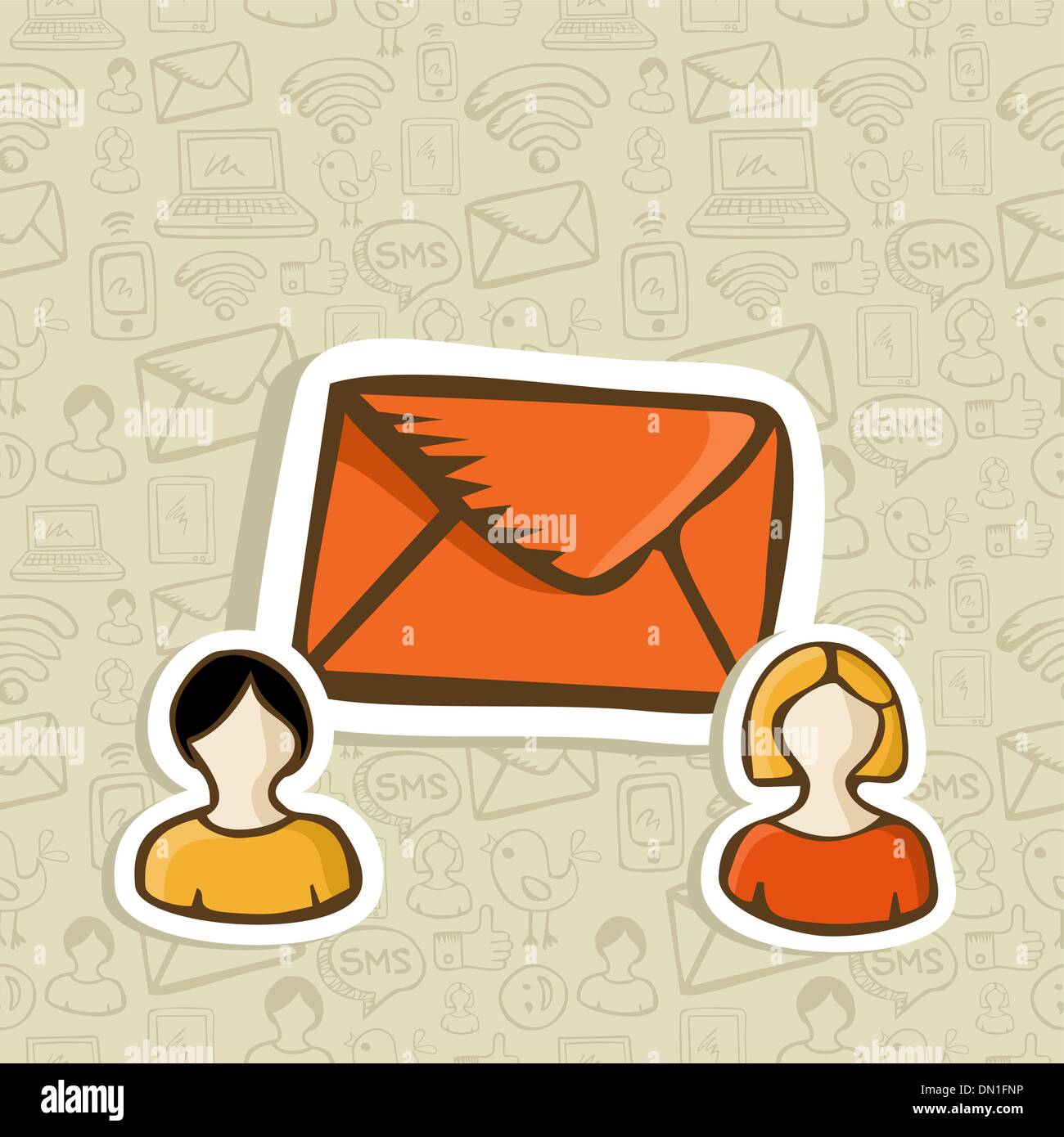 E-Mail-marketing-Kampagne Konzept Hintergrund Stock Vektor