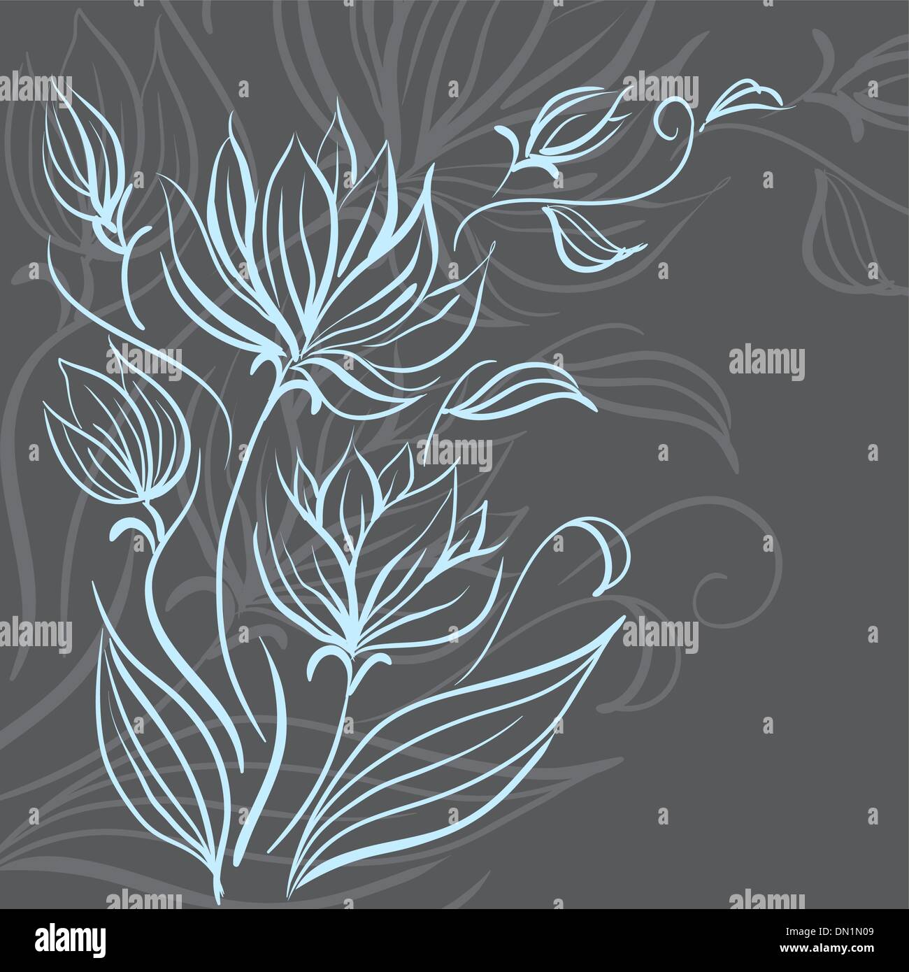 Dekorative Blumen Hintergrund Stock Vektor