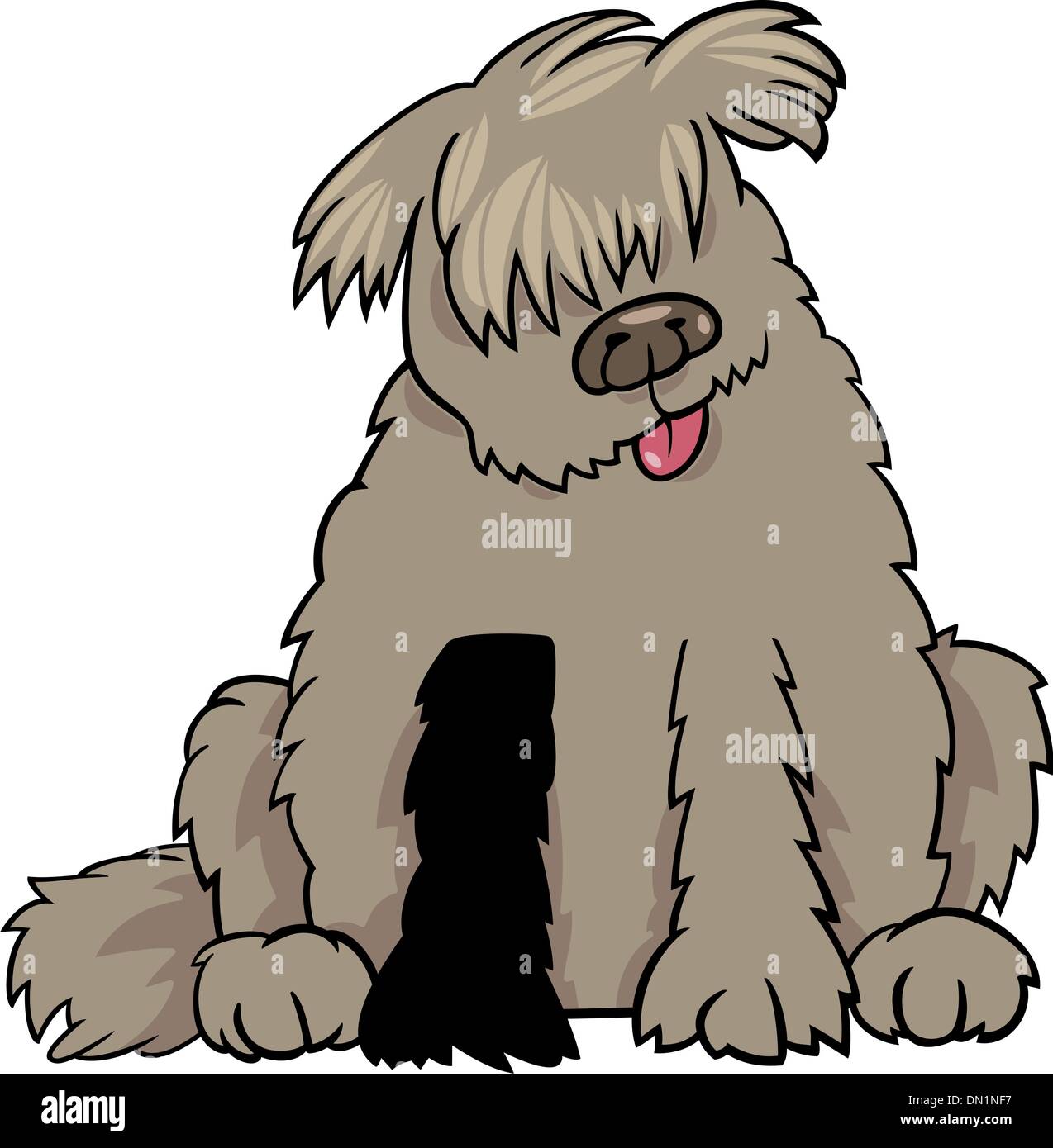 Neufundland Hund Cartoon illustration Stock Vektor